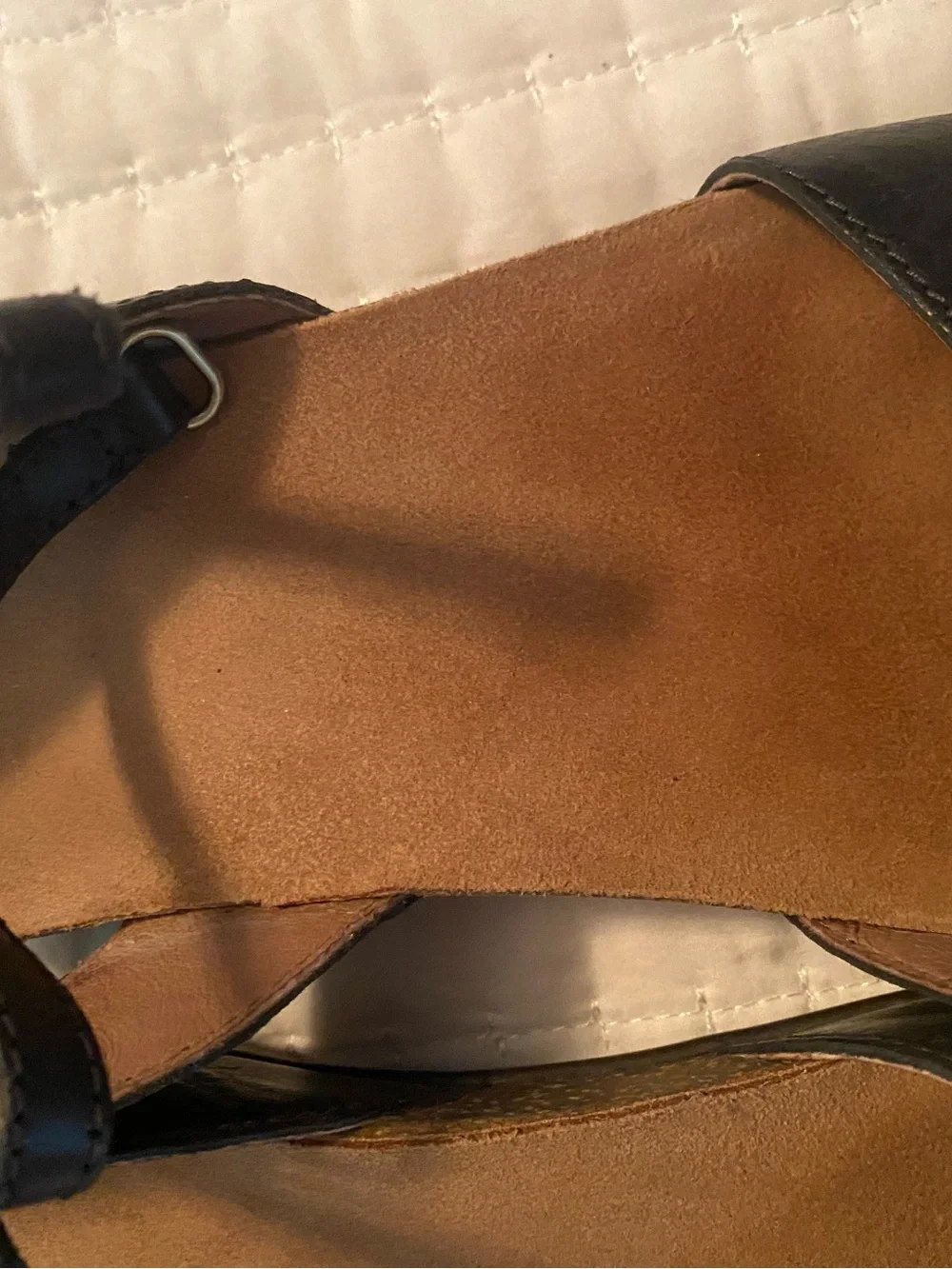 Women's Black Leather-Look Slingback Flats